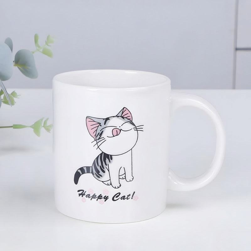 Taza Diseño Gato Chi Mug Taza 380ml Taza Café Té Happy Cat