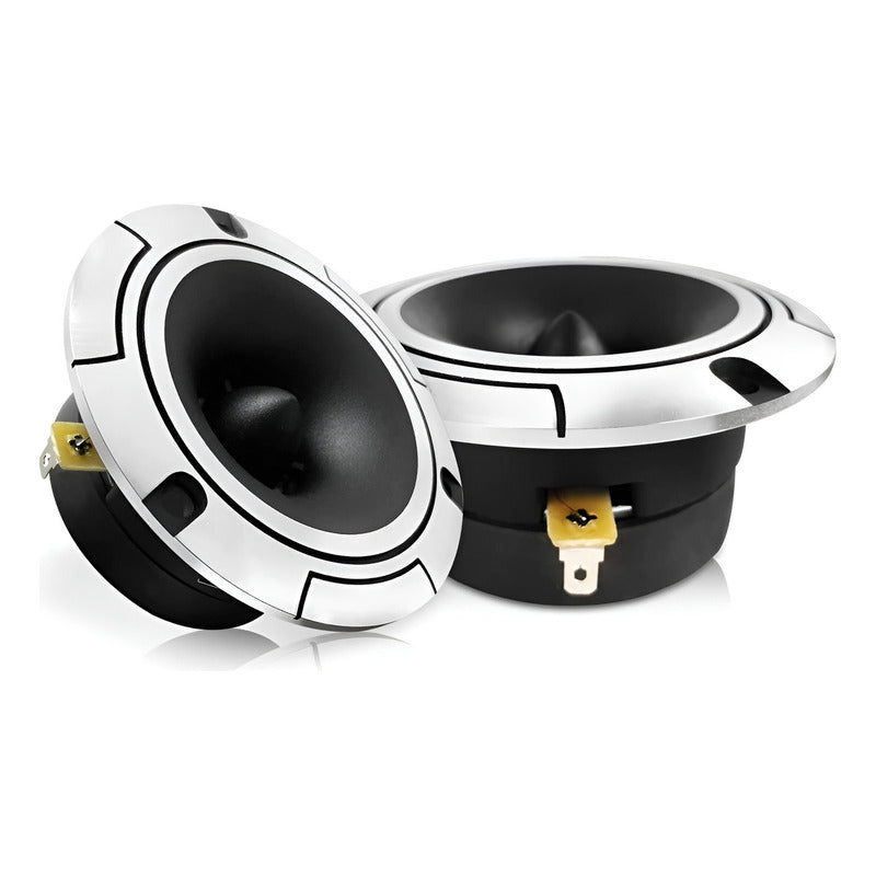 X2 Tweeter De Aluminio Optimizador De Sonido 4 300w Max Color Cromado