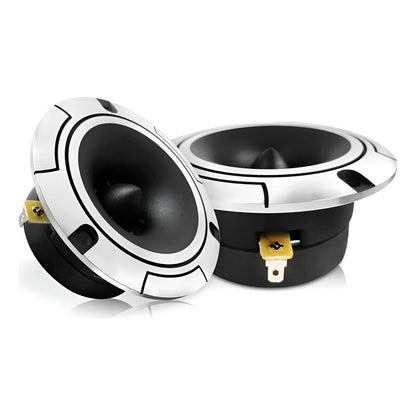 X2 Tweeter De Aluminio Optimizador De Sonido 4 300w Max Color Cromado