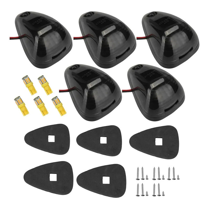 X5 Luz Led De Techo Auto Camioneta Led T10 Removible 12v Negro Aumado 25422 Blanco
