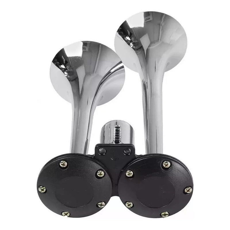 Bocina De Aire Electrica Doble Trompeta 12v-24v Auto Camión