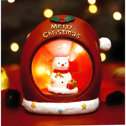 Esfera Navideña De Gorro Pascuero Con Luz Lámpara Navidad