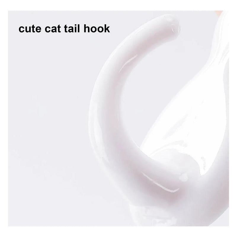 X3 Gancho Colgador Adhesivo De Gatitos Perchero Baño Cocina Blanco 30359
