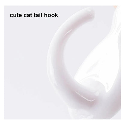 X3 Gancho Colgador Adhesivo De Gatitos Perchero Baño Cocina Blanco 30359