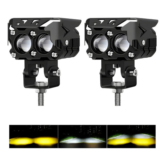 X2 Foco Neblinero Led Lupa Amarillo Antiniebla Moto Auto/r&c