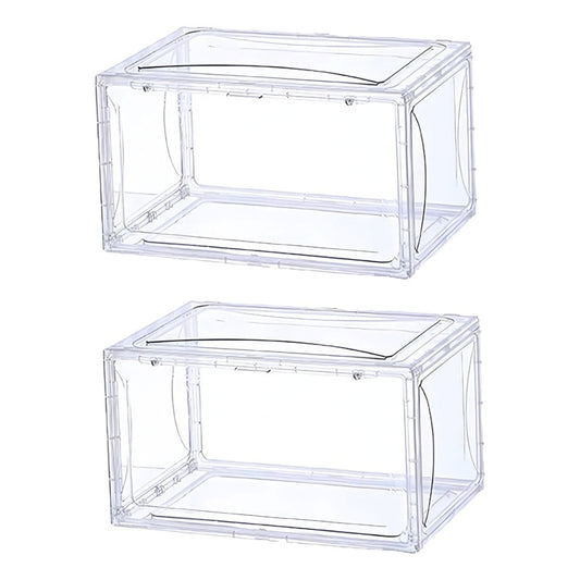 X2 Caja Organizadora De Acrílico Transparente Cn Puerta Iman