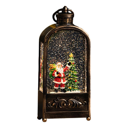 Farol Navideño Con Luz Led Música Lámpara Navidad Pesebre