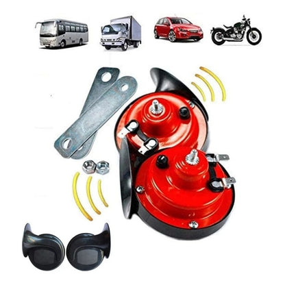 Kit Bocina Caracol Doble Auto Camioneta Moto 12v /r&c