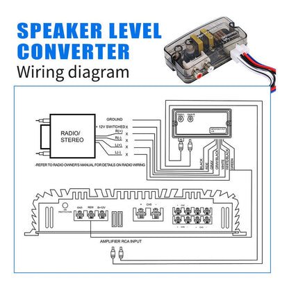 Conversor Impedancia Rca Radio Auto Amplificador Td22 Subwoo