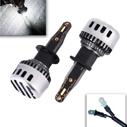 X2 Ampolleta Mini Turbo Led T10 Potente 12000lm Conector H3