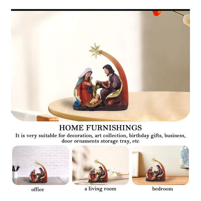 Figura Pesebre Nacimiento Con Estrella De Belen Navidad /ryc