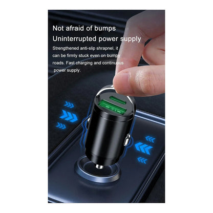 Cargador Auto Invisible Carga Rápida 100w Tipoc Y Usb 12-24v