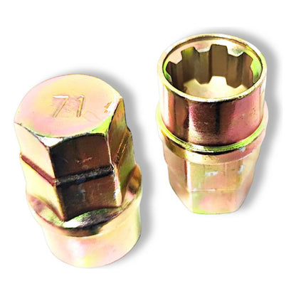 X4 Tuerca Seguridad Cabezal Giratorio +2 Llave M12x1.5/1.25