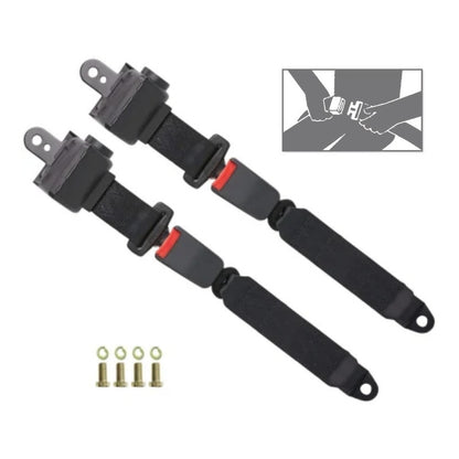 X2 Cinturón De Seguridad Retractil 2puntos Universal Auto