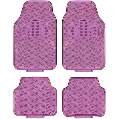 Alfombra Cubre Piso Metálico Para Mujer Set 4pcs Auto Tuning