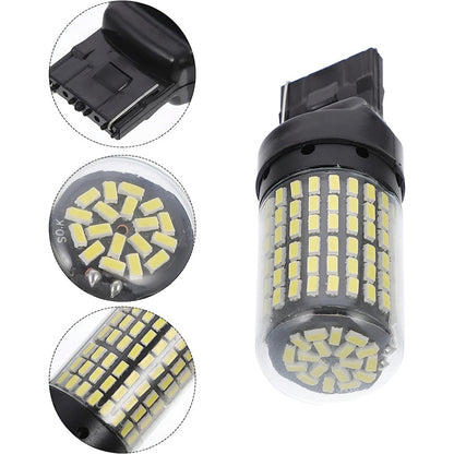 X2 Ampolleta Led T20 7440 144led Luz Blanca 360° Auto 1cont