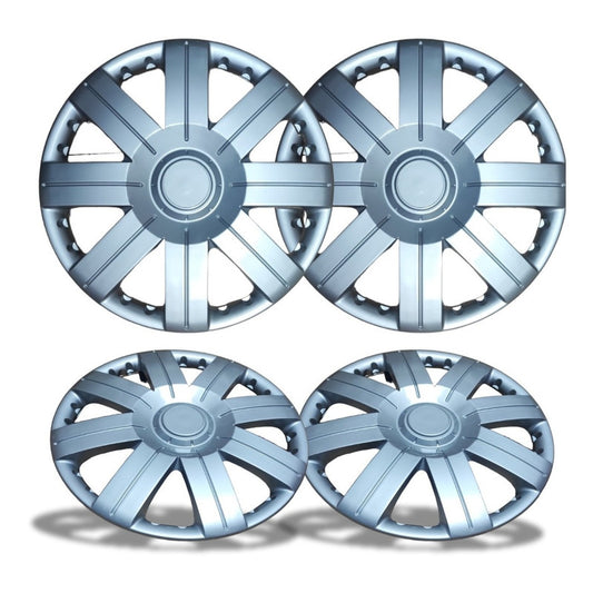Set Tapa Rueda Aro 14 Cromada Designer X4 Tapas /r&c
