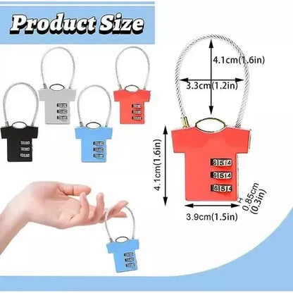 Mini Candado De Seguridad Con Contraseña Multiuso Diseño Color Negro