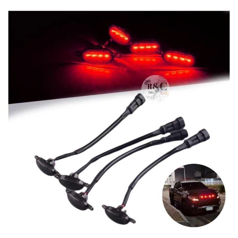 X4 Luz Led Estilo Raptor Ahumada Parachoque Parrilla Rejilla