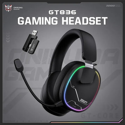 Audifono Gamer Onikuma Gt836 4modos Bluetooth Usb C Y Cable Negro Gt836