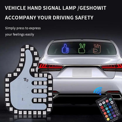 Mano Led Señal Parabrisa Auto Usb Luz Rgb Gestos Cn Control