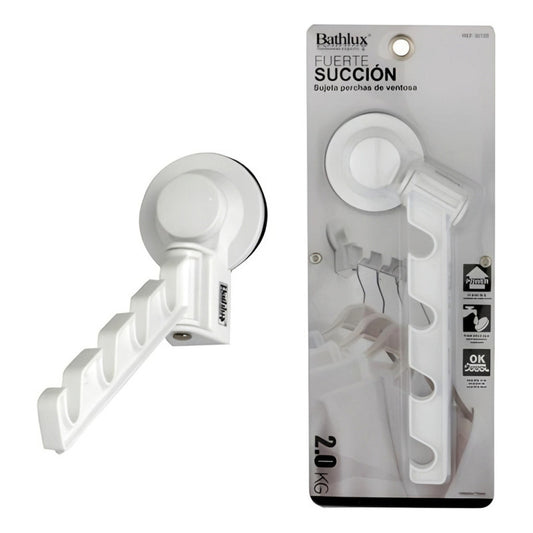 Colgante Con Ventosa Organizador D Ganchos Colgadores D Ropa Color Blanco 30120