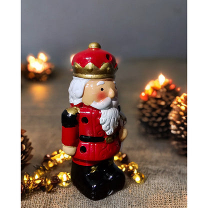 Cascanueces De Cerámica Con Luz Soldado Cascanueces Navidad