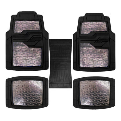 Alfombra Piso De Goma-metalizado Auto Universal 5pcs Tuninng