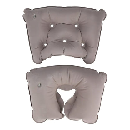 Kit De Viaje Inflable Cojín Cuello Lumbar Asiento + Antifaz
