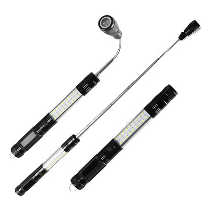 Linterna Led Telescópica Magnética Cabezal Flexible Luckybuy Linterna Negro Luz Blanco