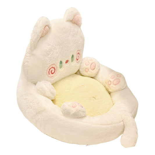Cojín Para Asiento Sillón Kawaii Peluche 2 En 1 Cute De Gato