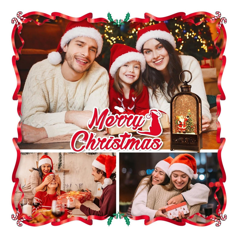 Farol Navideño Con Luz Led Música Lámpara Navidad Pesebre