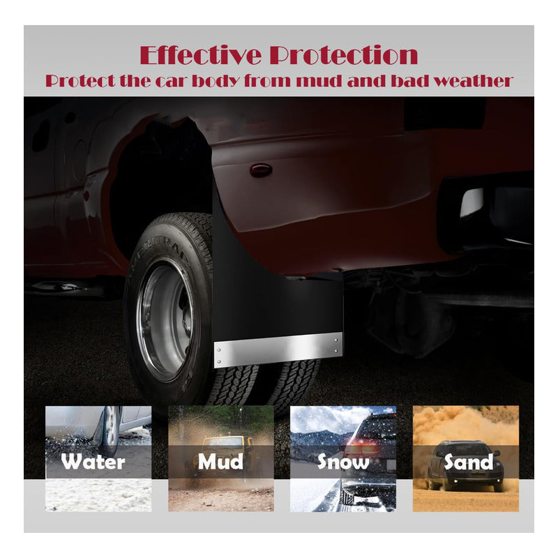 X4 Guardarbarro Guardafango Auto Universal Cn Refuerzo Acero