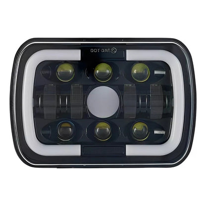 X2 Neblinero 7x6 Foco Led 5x7 Led Con Drl Bicolor 12-24v