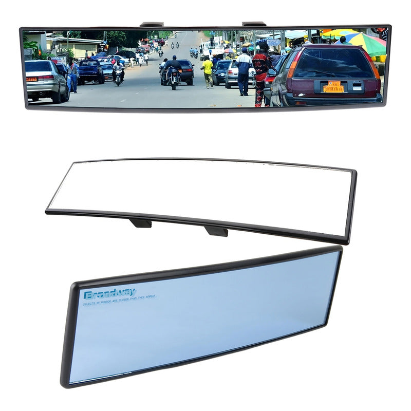 Espejo Retrovisor Curvo Adaptable Visión Panorámica 30cm Ryc