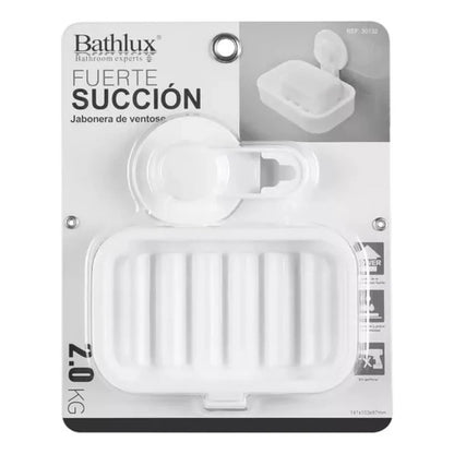 Jabonera Con Ventosa Fuerte Soporte De Pared Para Jabón Blanco 30132