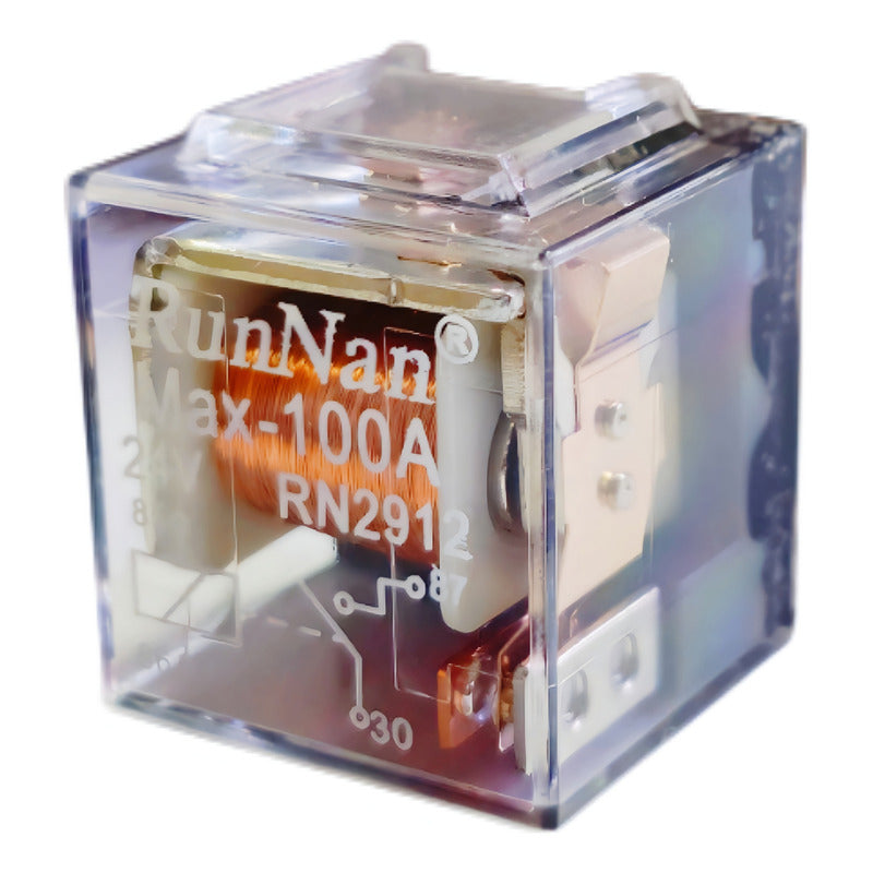 X10 Relay Transparente 24v 100a 4 Patas Relé Auto 4pin /ryc