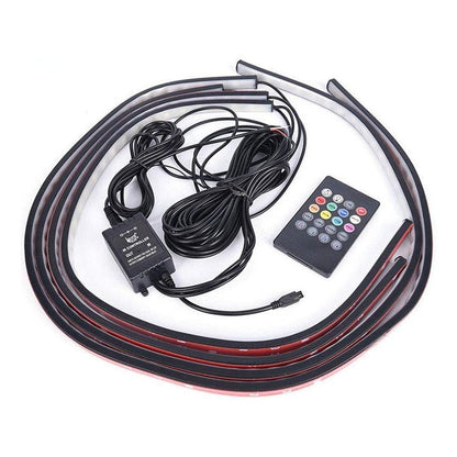 Kit De Luces De Chasis Exterior Rgb Tuning Luz Piso + Contro