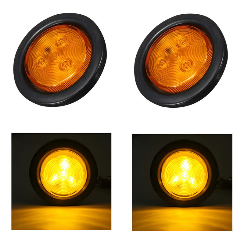 X2 Luz Led Trasera 24v Luz Trocha Camión Blanco Ámbar Rojo