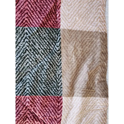 Plumón Cobertor Cubrecama Plush Chiporro Funda 2p Diseños Beige Mod9 Cuadros
