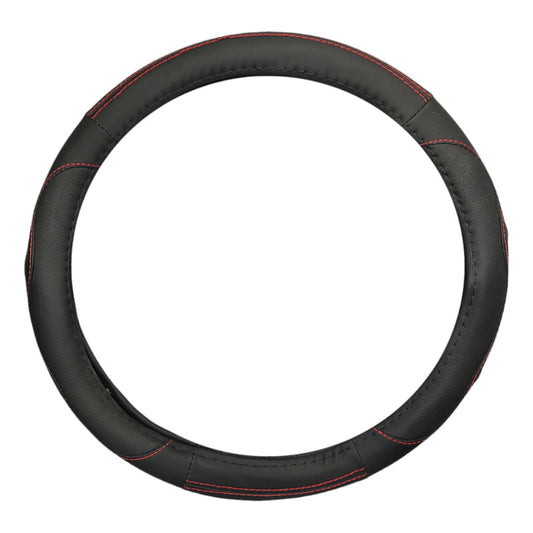 Funda Cubre Volante  38cm Negro Hilo Rojo Auto 027