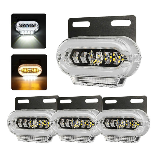 X4 Luz Led Trocha Bicolor Luz Lateral Led Advertencia 24v