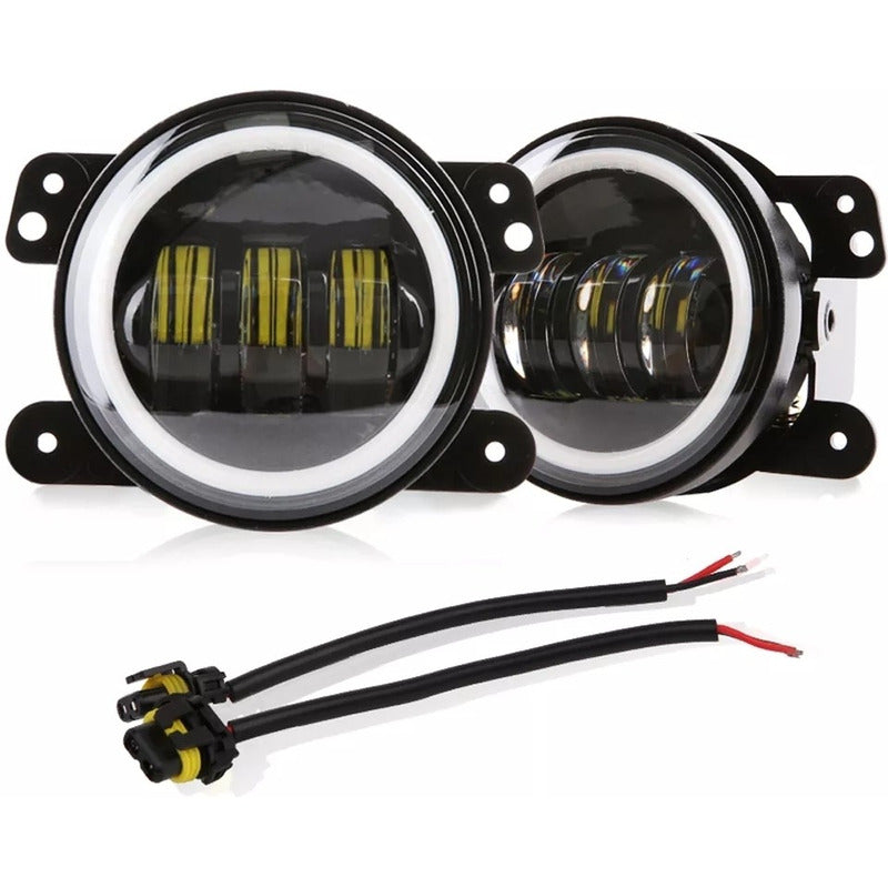 X2 Foco Neblinero Led Luz Antiniebla 4 Pulgadas Ojo De Angel