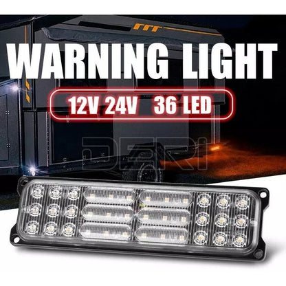 X2 Luz Led De Trocha Destellante Luz Advertencia 12v - 24v