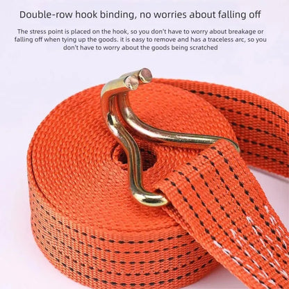 Eslinga De Amarre Con Tensor 5cm 10mts 1300kgs Para Carga Naranja Hs-201a