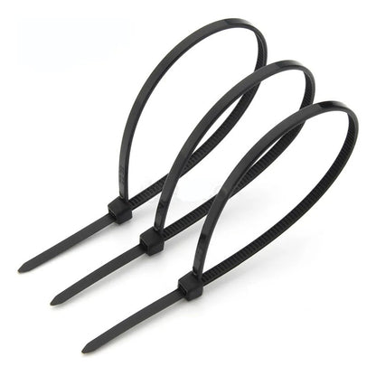 X100pcs Amarras Plásticas 4.8x300mm Multiuso Bridas Nylon Color Negro