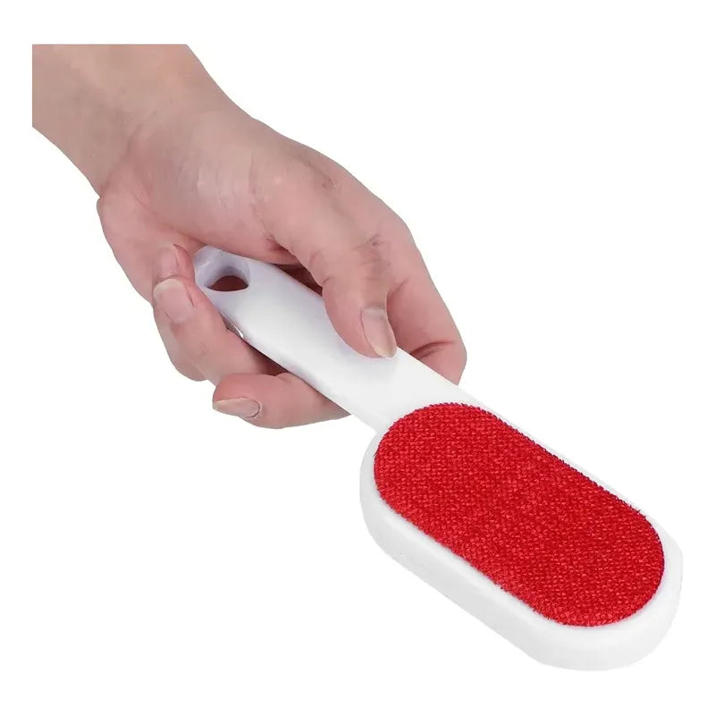 Cepillo 2 En 1 Saca Pelusas Y Pelos De Mascota Para Ropa Blanco Rojo 2708100
