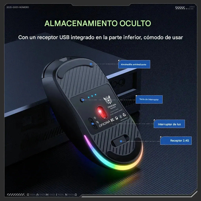 Mouse Inalámbrico Onikuma Cw935 Bluetooth Mouse Gamer Cw935 Black