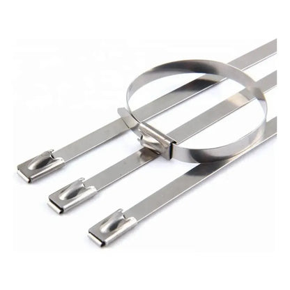 X7 Amarras Metalica Acero 304 Abrazadera 4.6x250mm Bridas Plateado 52713