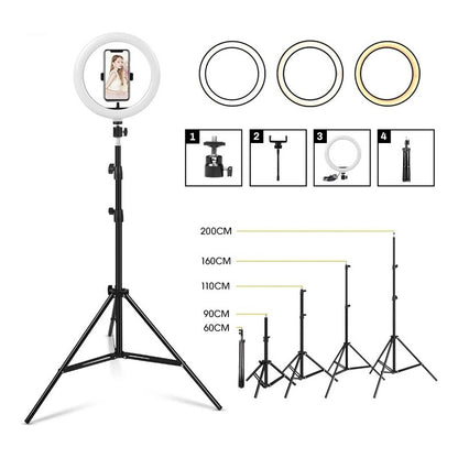 Aro De Luz Led De 26cm + Trípode De 2.1 Mts Oferta Tiktok